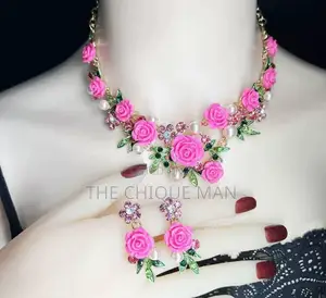 Female Necklace and Earring Combo Set by Yh