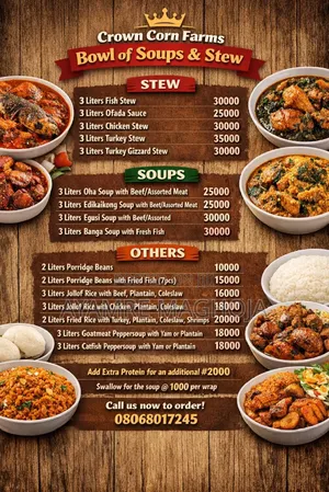 Soup Stew in Bowls