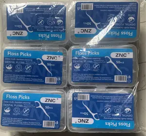 12 Boxes Of Dental Floss - 50 Pcs Per Box
