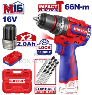 Compact Brushless Cordless Impact Drill 66n-M