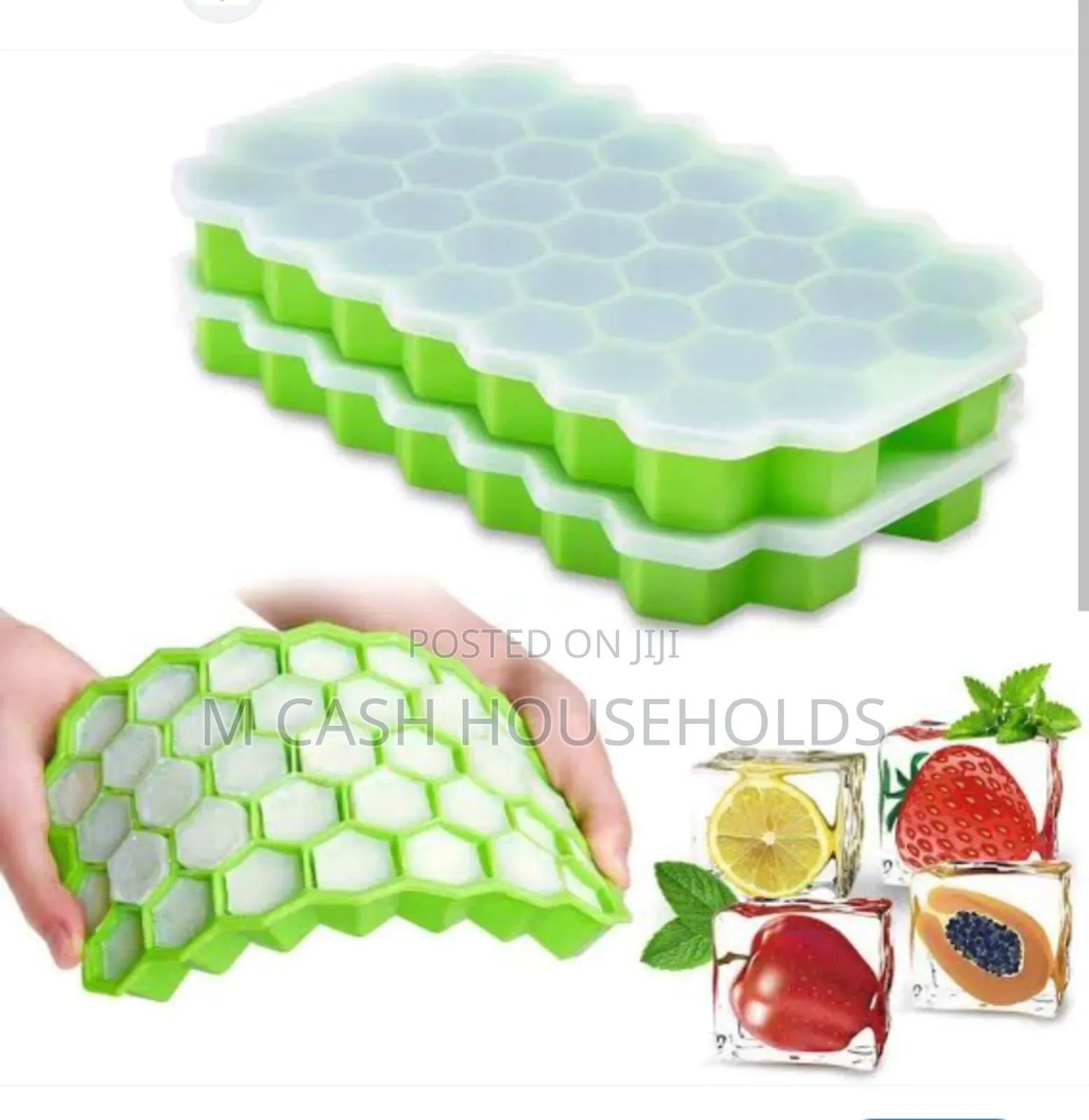 37 Cubes Silicone Maker Mold With Lids