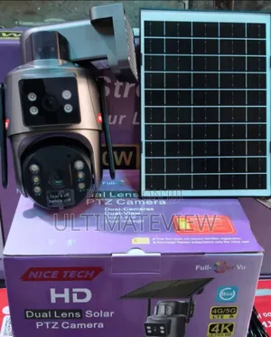Dual Lens Ubox Solar Camera Simcard