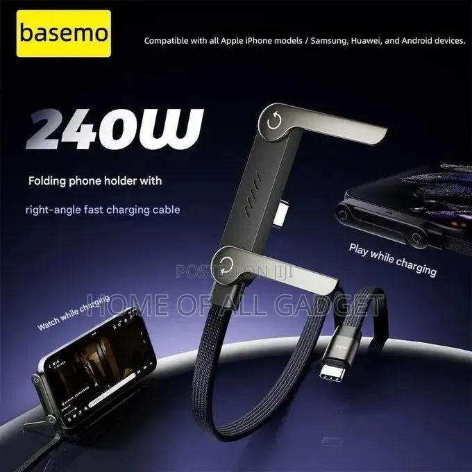 Mobile Phone Holder, Equipped With a Multi-Functional Data Cable.