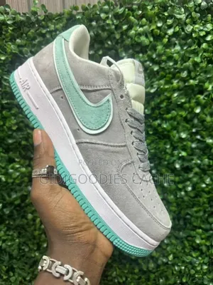 Nike Air Force 1-Inspired Grey Suede Mint Sneakers Size 41-48