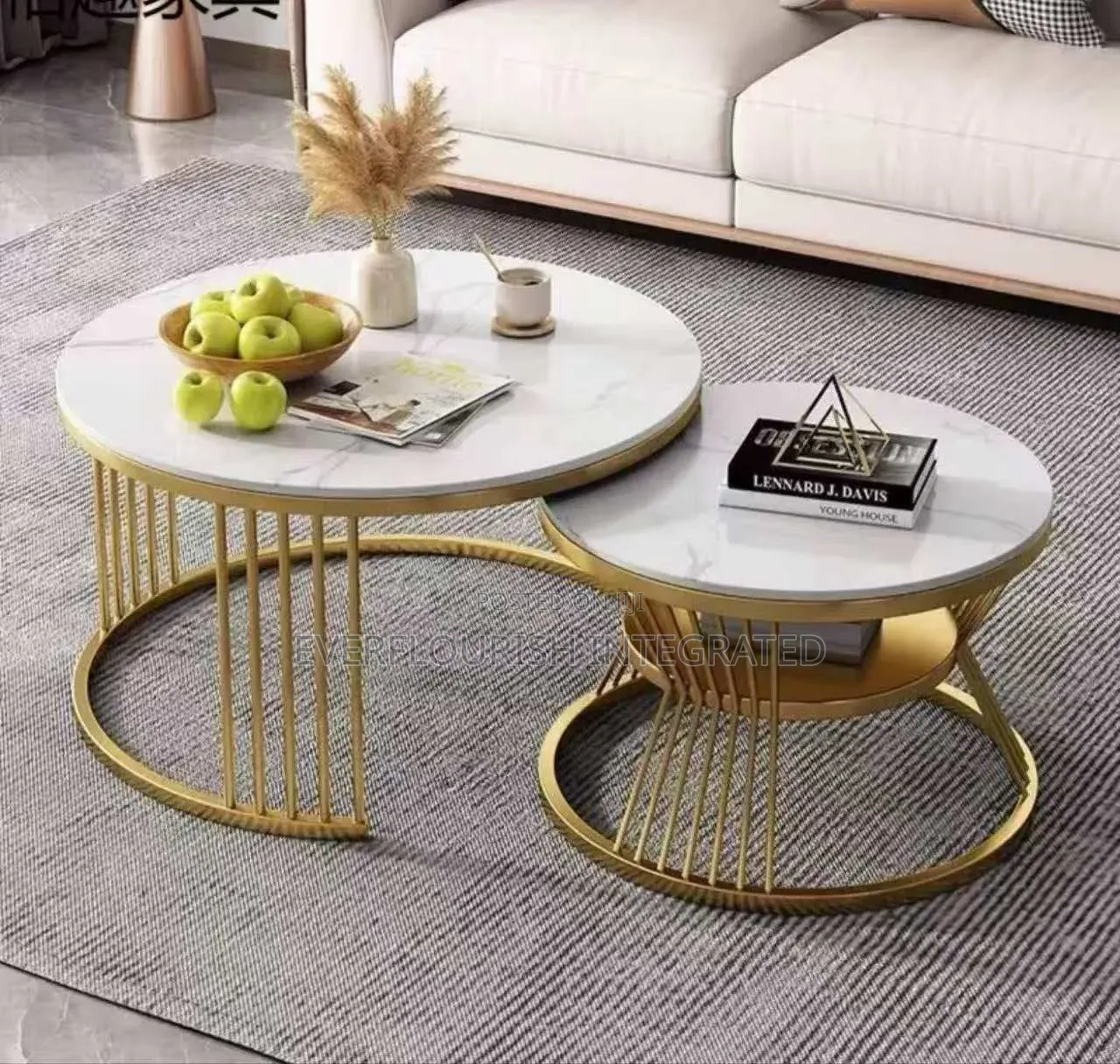 2in1 Round Marble Centre Table