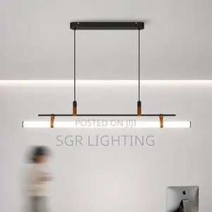 Modern Led Long Tube Chandelier Kitchen Table Dining Room Office Cafe