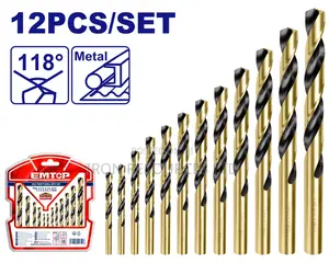 12 PCS HSS Twist Drill Bits Set