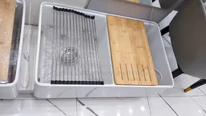 Luxury Multi Functional Acrylic Kitchen Sink With Board and Drainer.