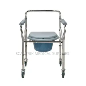The Compact Commode Chair With Wheels Is Designed for Users Who Need A