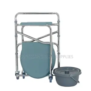 Lightweight Commode Chair With Wheels for Easy Patient Handling