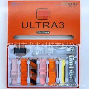 Ultra 3 7in1 Bluetooth Call Smart Watch With 7pc Multi-Style