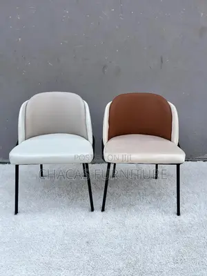Modern Duo-Tone Dining Chair - Premium Nordic Upholstered Seat