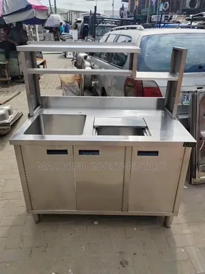 Stainless Steel Work Table for Food Preparation or Beverage Service