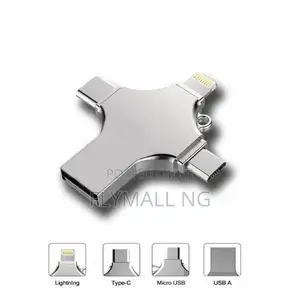 256gb/128gb/64gb 4 In1 Usb Flash Drive Type-c Micro Usb iPhone Storage