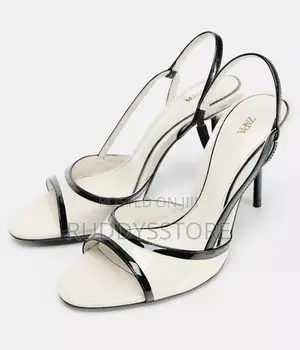 Zara Faux Patent Sandal Heel