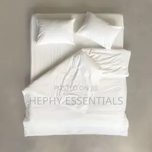 Luxury Plain White ,Bedsheets and Pillowcases(Soft Cotton)