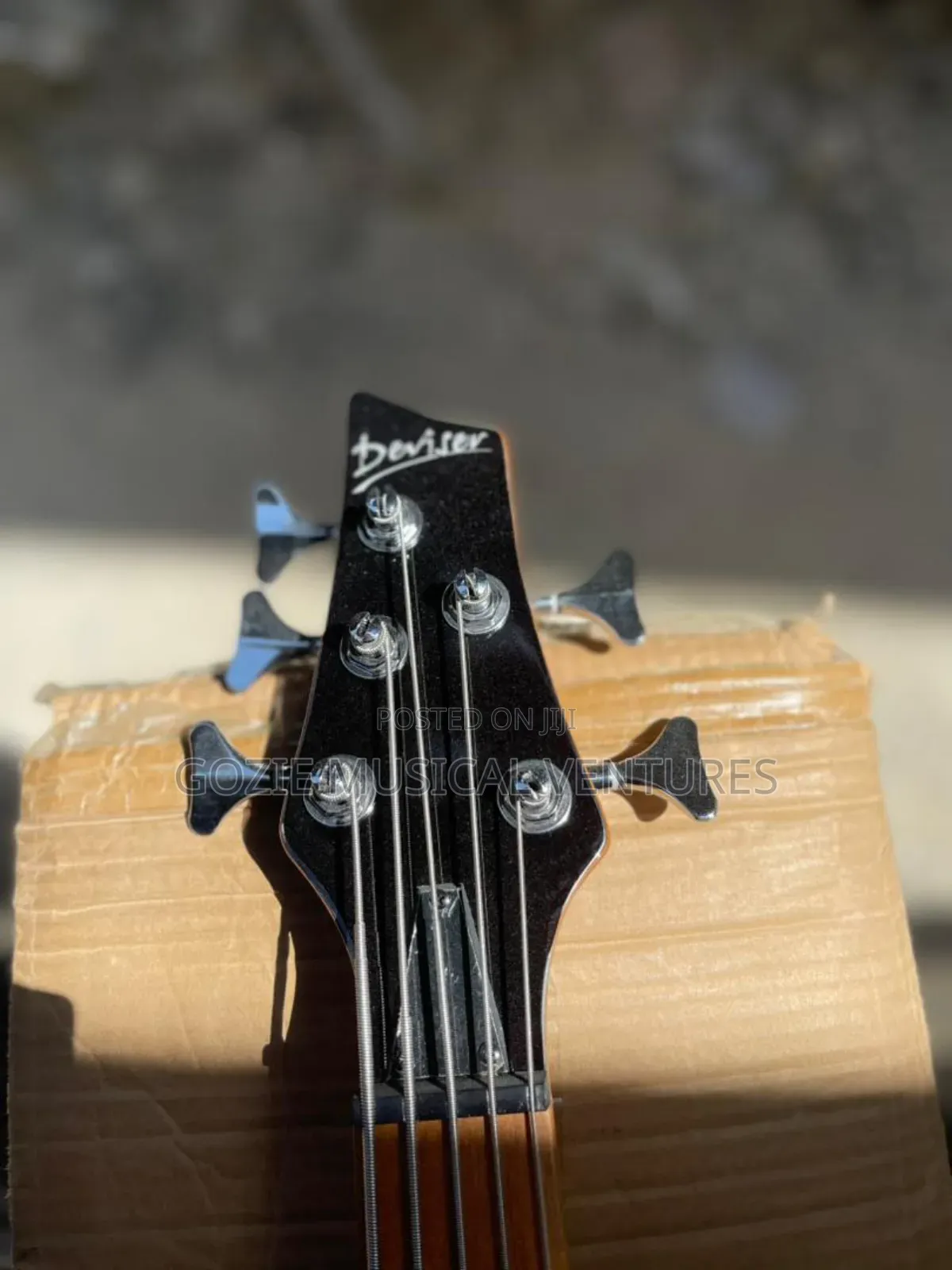 Deviser Five String Active Bass Guitar Black Colour.