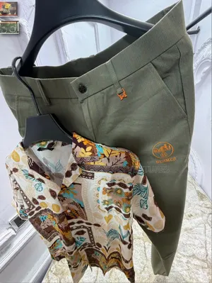 *High Quality Italy  Cotton Luxury Shirt and Pant Combo Outfit