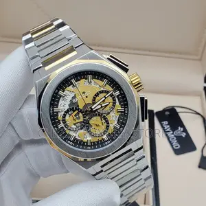 Raymond Quality Luxury Men Chronograph Chain Strap Wristwatch