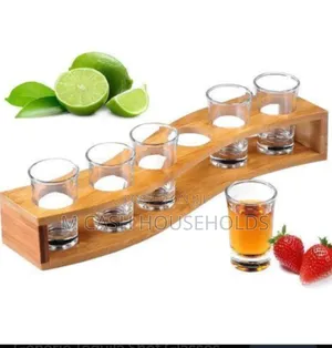 Tequila Shot Rack 6 Holes With 6 Tequila Shot Glass