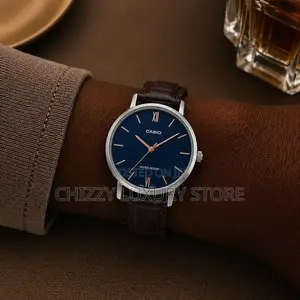 Authentic Casio Ladies Genuine Leather Wristwatch