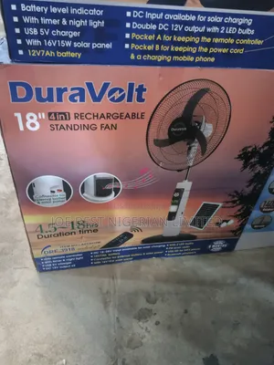 Duravolts Rechargeable Standing Fan