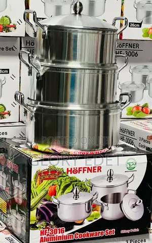 3pcs Hoffner Thickened Aluminum Pot / Cookware Set (Model 3016)