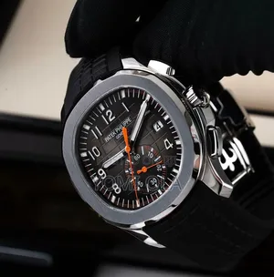 Patek Philippe Aquanaut Chronograph Black Strap Rubber Watch
