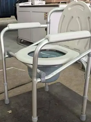 Commode Chair With Wheels for Elderly and Home Care Use