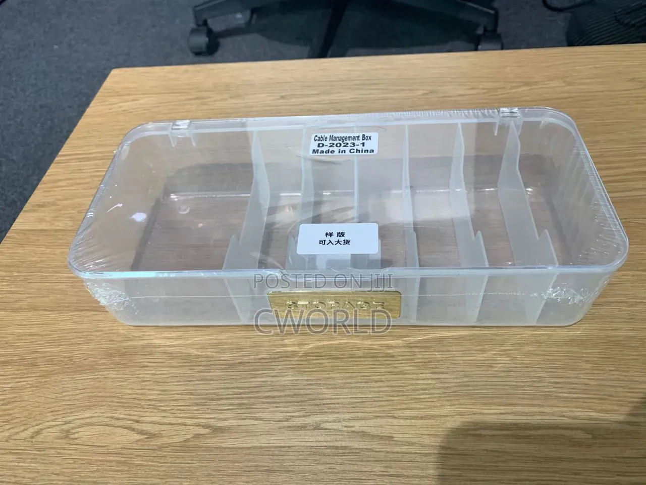 Clear Cable Management Storage Box