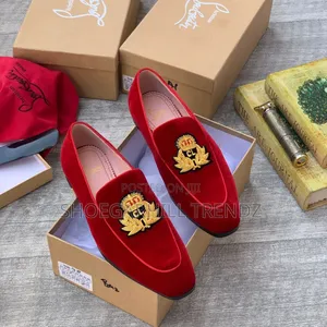 Cl Embroidery Kabiyesi Red Bottom Suede Loafers in 3 Colours