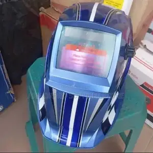 Blue Racing Welding Helmet With Auto-Darkening Technology