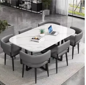 Contemporary Marble Top Dining Set