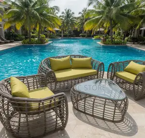 5 Seater Bamboo Sofa for Lounge, Pool