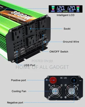 Pure Sine Wave Power Inverter Dc 12v to Ac 240v Voltage