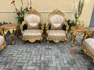 Turkish Sofa Chair Set, Golden Color