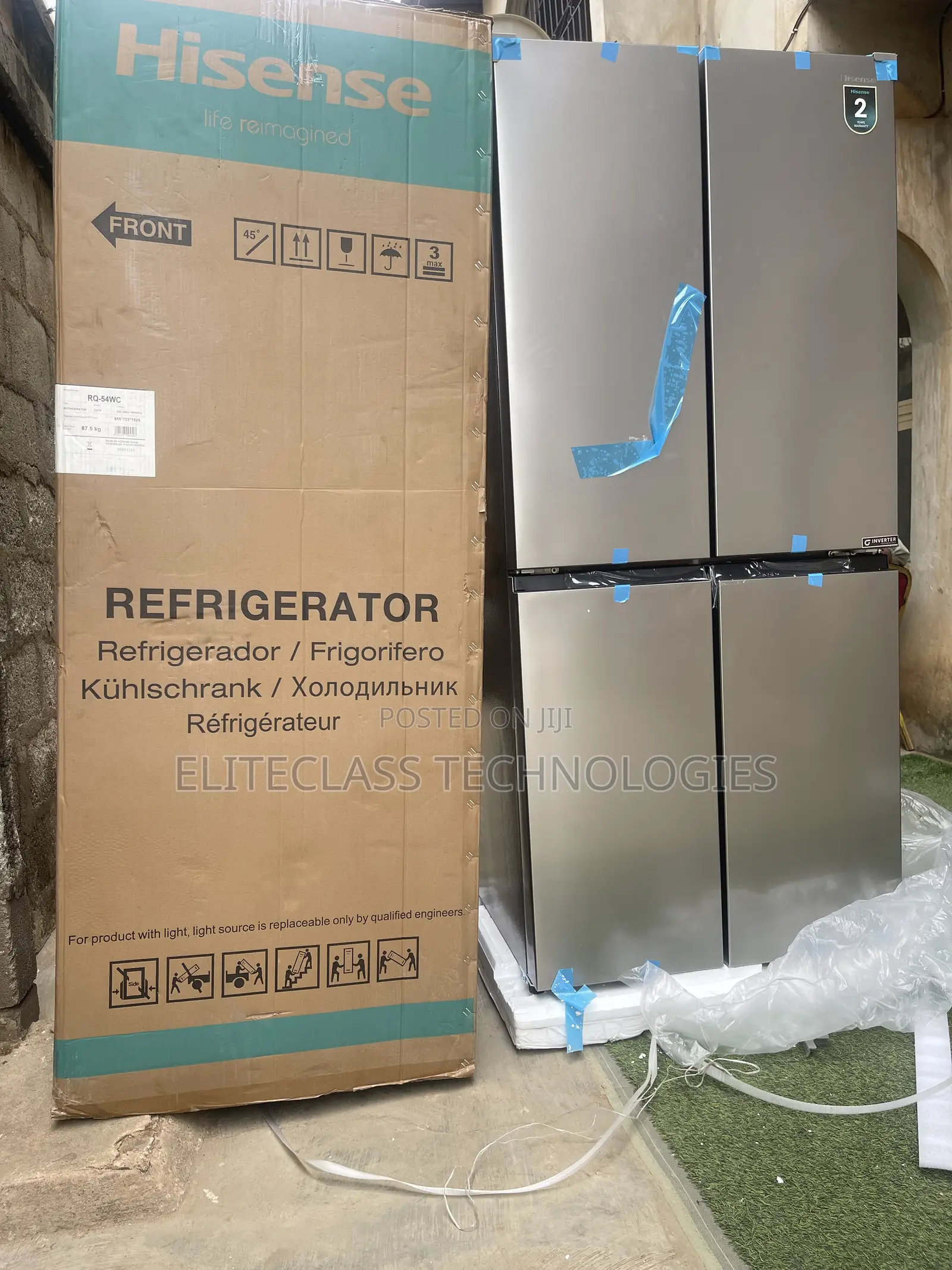 Hisense 392l Side-by-Side Refrigerator Ref-54ws Unit
