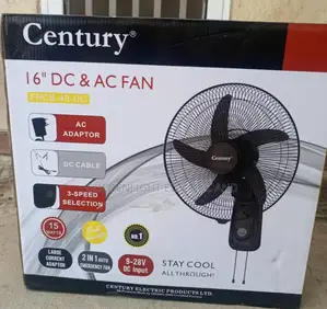 Century 16" Dc Ac Fan (Frcb-40-Dc) – 2-in-1 Wall Fan
