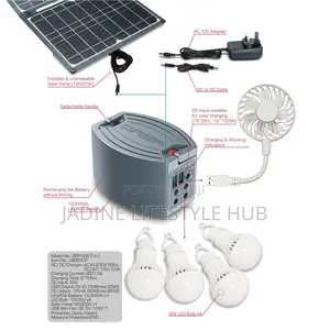 Solar Power Portable 5in1 Qasa Solar Kit (Lithium Battery 6ah)