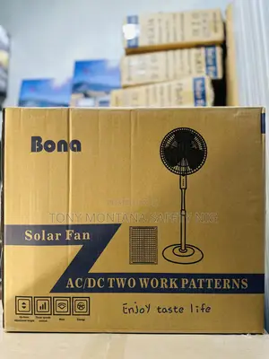 Bona Zero Consumption 16 Inch Ac/Dc Solar Standing Fan