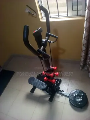 Standing Stepper With Dumbbell and Rope