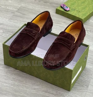 Gucci/Louis Vuitton Luxury Suede Penny Loafers Men's Shoes