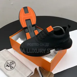 Hermes Luxury Men's Lace Up Sneakers