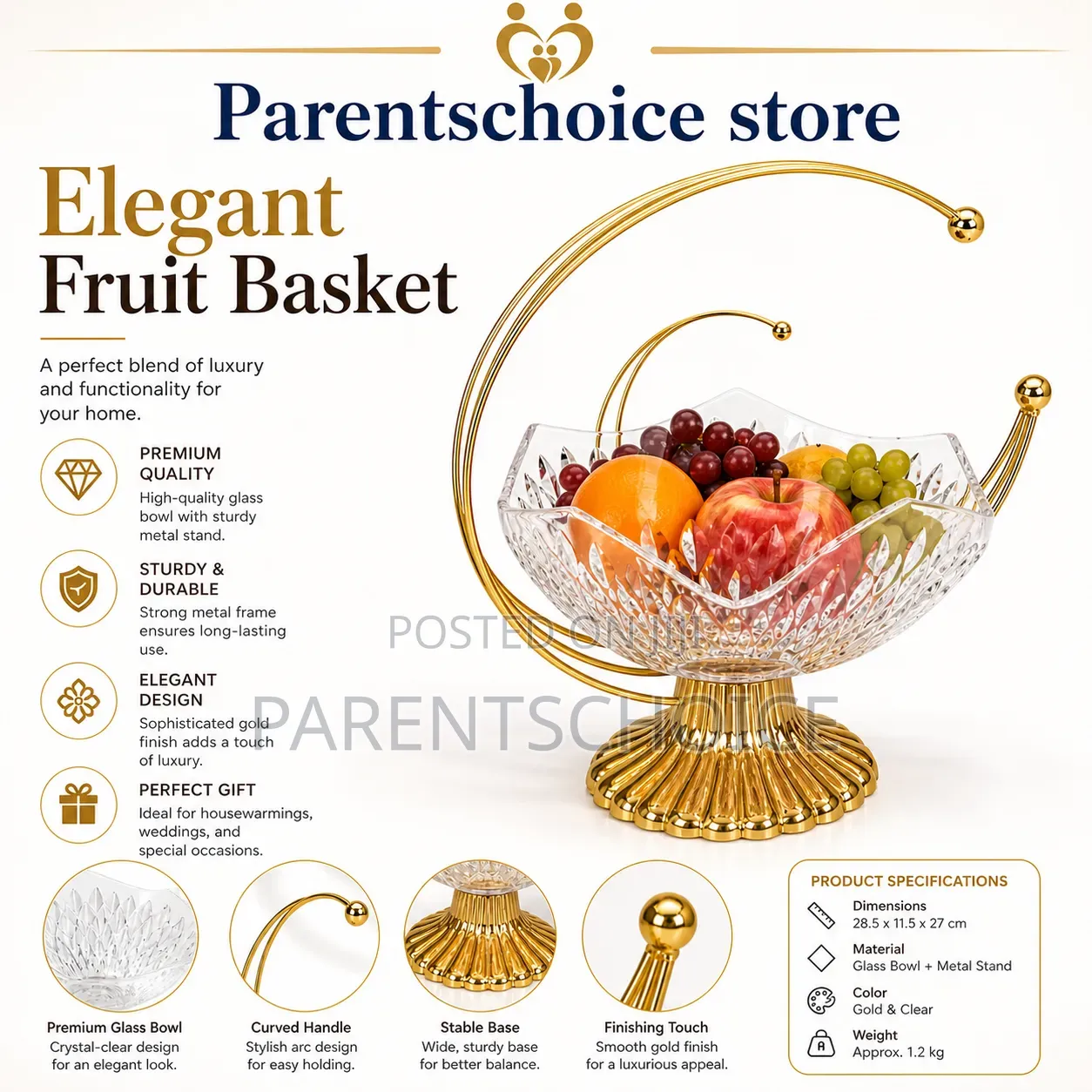 Acrylic Fruit Basket