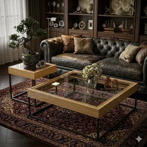 Minimalist Glass Twin Center Table 
Ts