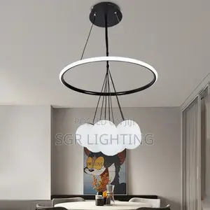 Minimalist White Glass Ball Cherry Magic Bean Chandelier