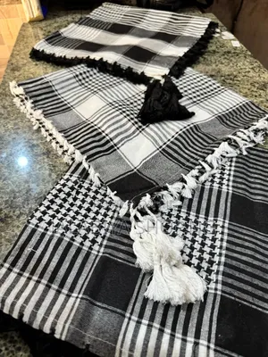 Rawani Keffiyeh Scarf Black White