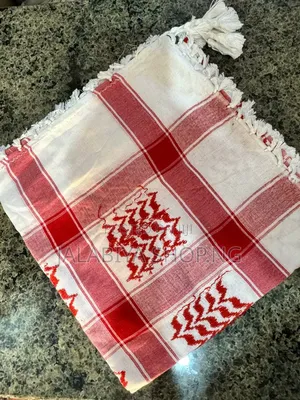 Keffiyeh Known as Rawani Scarf Red White