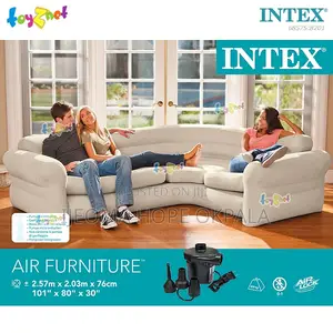 Intex L Shape Sofa Air Furniture With Electric Pump
