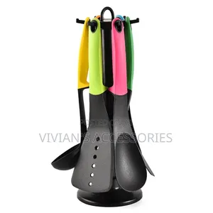 7pcs Coloured Non Stick Spoon Set